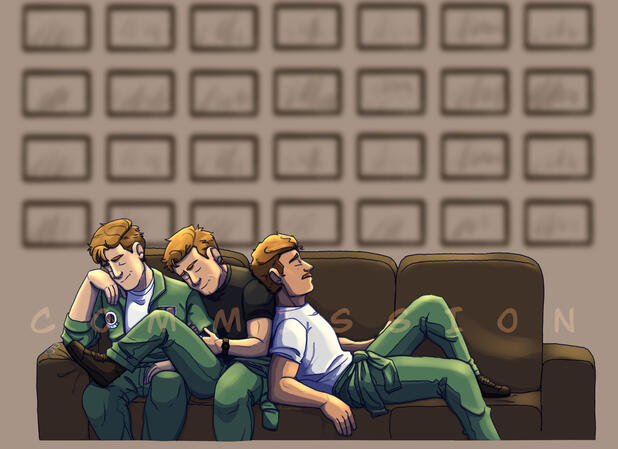 Full color halfbody + 2 extra characters