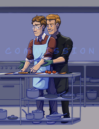 Full color fullbody + extra character + background