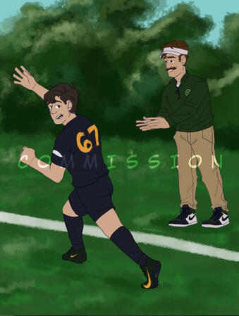 Flat color fullbody + extra character